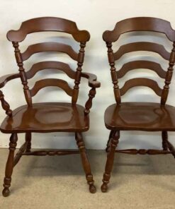 Pair of Ladderback Wooden Chairs