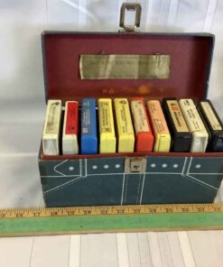 8 track Tapes and carrying case