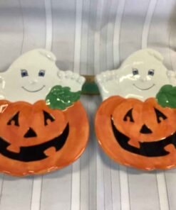 Halloween Ghost/Pumpkin Cookie Plates