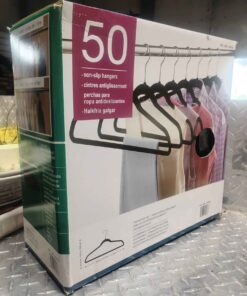 Box of coat hangers