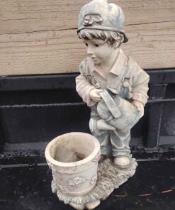 Ceramic boy planter