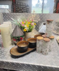 Knick knack bowl and candle Job Lot
