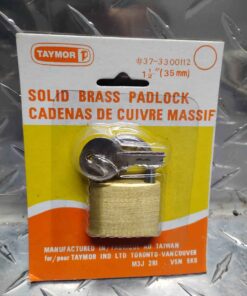 1 - 1/2 in solid brass padlock