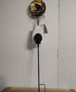 Solar bear catching fish Garden stake light