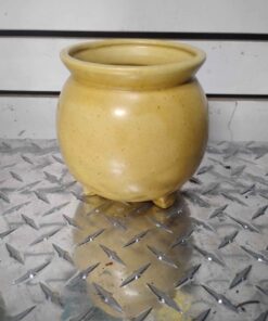 Yellow ceramic pot