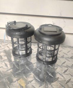 Qty 2 solar hanging lights