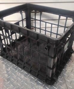 Black storage crate