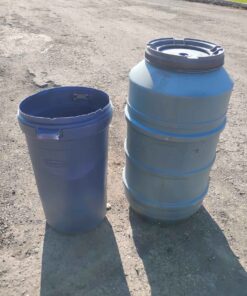 1waist can and rain barrel with predrilled lid