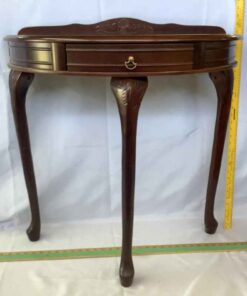 Half Moon/“D” Console Table with single drawer and Cabriolet Legs