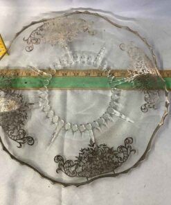 Serving Platter with Silver Overlay
