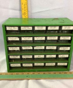Green Metal Parts Storage Cabinet
