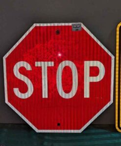 Metallic Stop sign