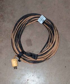 Black and yellow electrical extension cord
