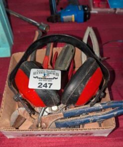 Ear protection, tin snips, channel locks, etc