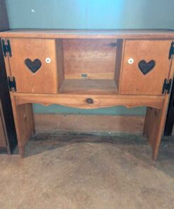 Double door cabinet with heart cut outs