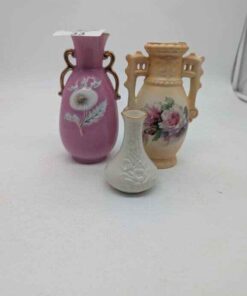 Lennox miniature bud vase & double handled miniature vases