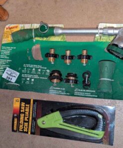 Watering kit and folding saw