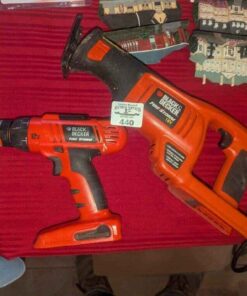 Black and Decker Fire Storm 18v cordless reciprocating saw and drill -no battery/charger