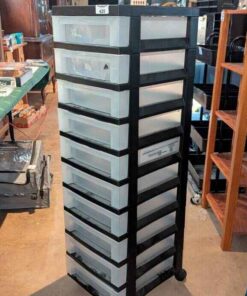 Portable Plastic drawer storage on wheels