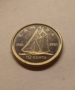 Coin 1921-2021 non color dime dates across from each other