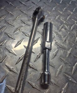 Spark plug combo including spark plug socket extension and Ratchet