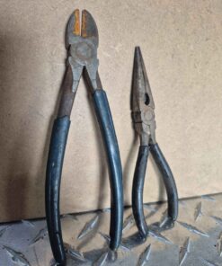 Blue side cutters and needle nose pliers