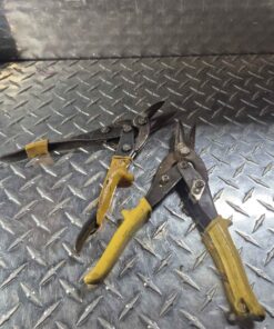 Qty 2 yellow handle tin snips