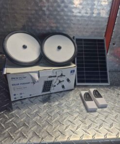Set of 2 solar powered hanging lights