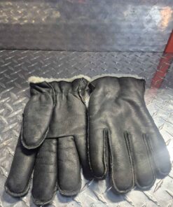 Leather winter gloves