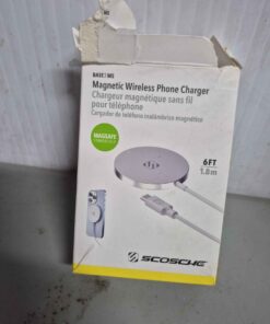 Scosche magnetic wireless phone charger... open package