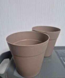 Qty 2 brown flower planters