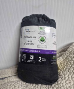 Mainstays package of 2 black king size pillow cases