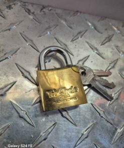 Gold color pad lock