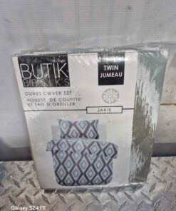 Jakie twin duvet cover set distressed packaging