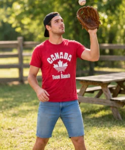 RED TEEN RANCH T-SHIRT ADULT LARGE