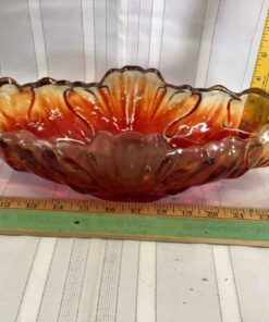 Amberina Fruit Bowl 15”long