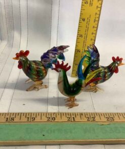 Murano Glass Roosters