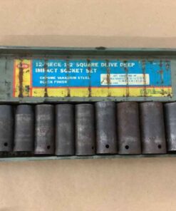12 piece 1/2" square drive deep impact socket set