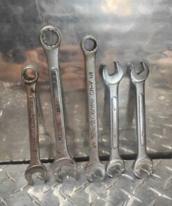 Qty 5 assorted wrenches