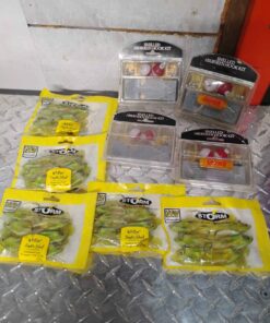 5 packs storm soft baits and 4 packs Rapalla starter packs