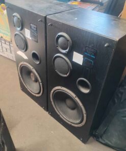 Set of large black speakers