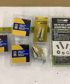 New Inventory (nuts and bolts, staples, and hose connectors)