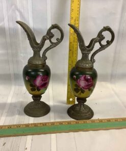 Pair of Antique Victorian style Mantle Ewers