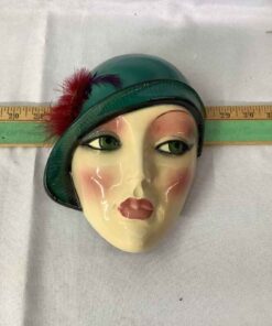 Art Deco Glazed Ceramic Flapper Wall Decor