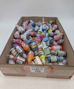Crafting paints - assorted opened bottles