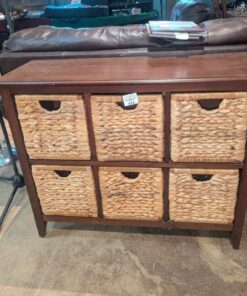 Woven Basket Cabinet