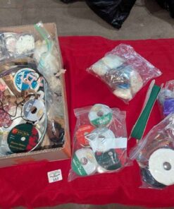 Assorted ribbon, sewing notions