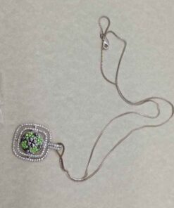 .925 Jeweled pendant necklace with removable centre