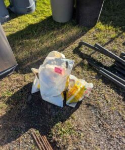 Partial bags of sand/salt