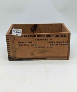 Canadian Industries Dygel Perforated shells wooden crate